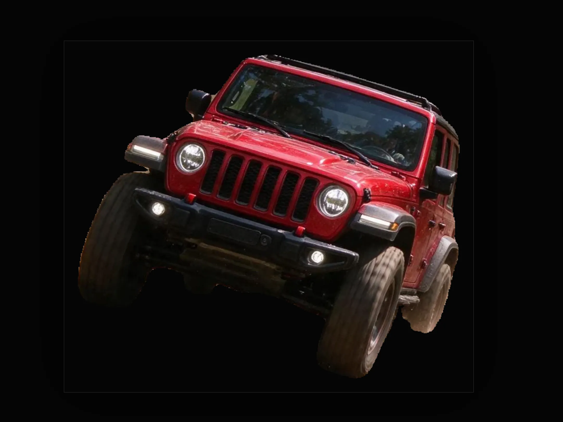 The red car extracted on its own as a new cutout image